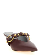 Balenciaga Bordeaux Calfskin Mid Heel Pumps