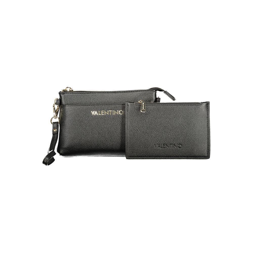 Mario Valentino Black Polyurethane Womens Wallet