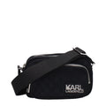 Karl Lagerfeld Black Fabric Crossbody Bag