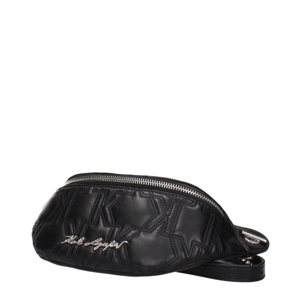 Karl Lagerfeld Black Leather Backpack
