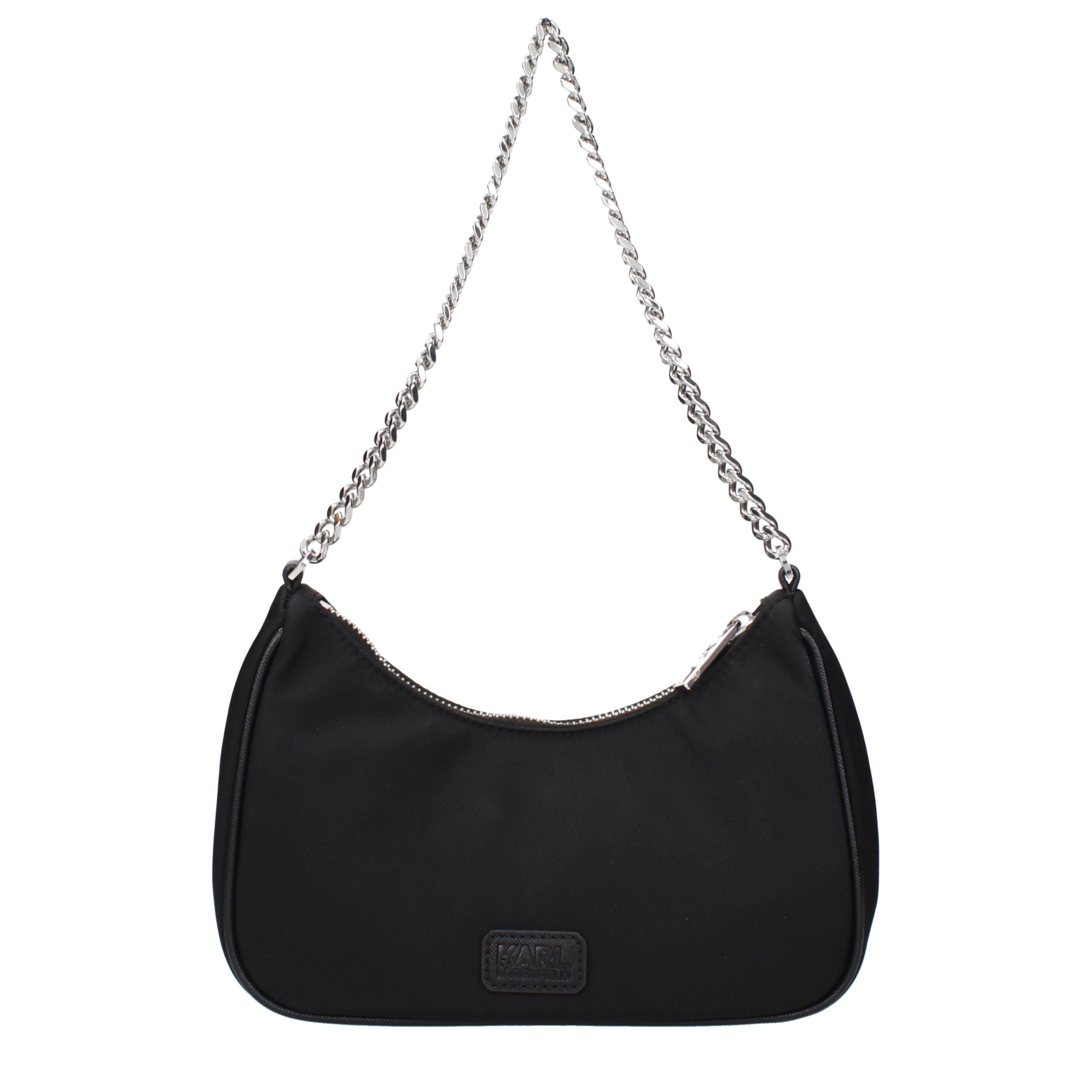 Karl Lagerfeld Black Fabric Shoulder Bag