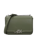 Karl Lagerfeld Green Leather Shoulder Bag