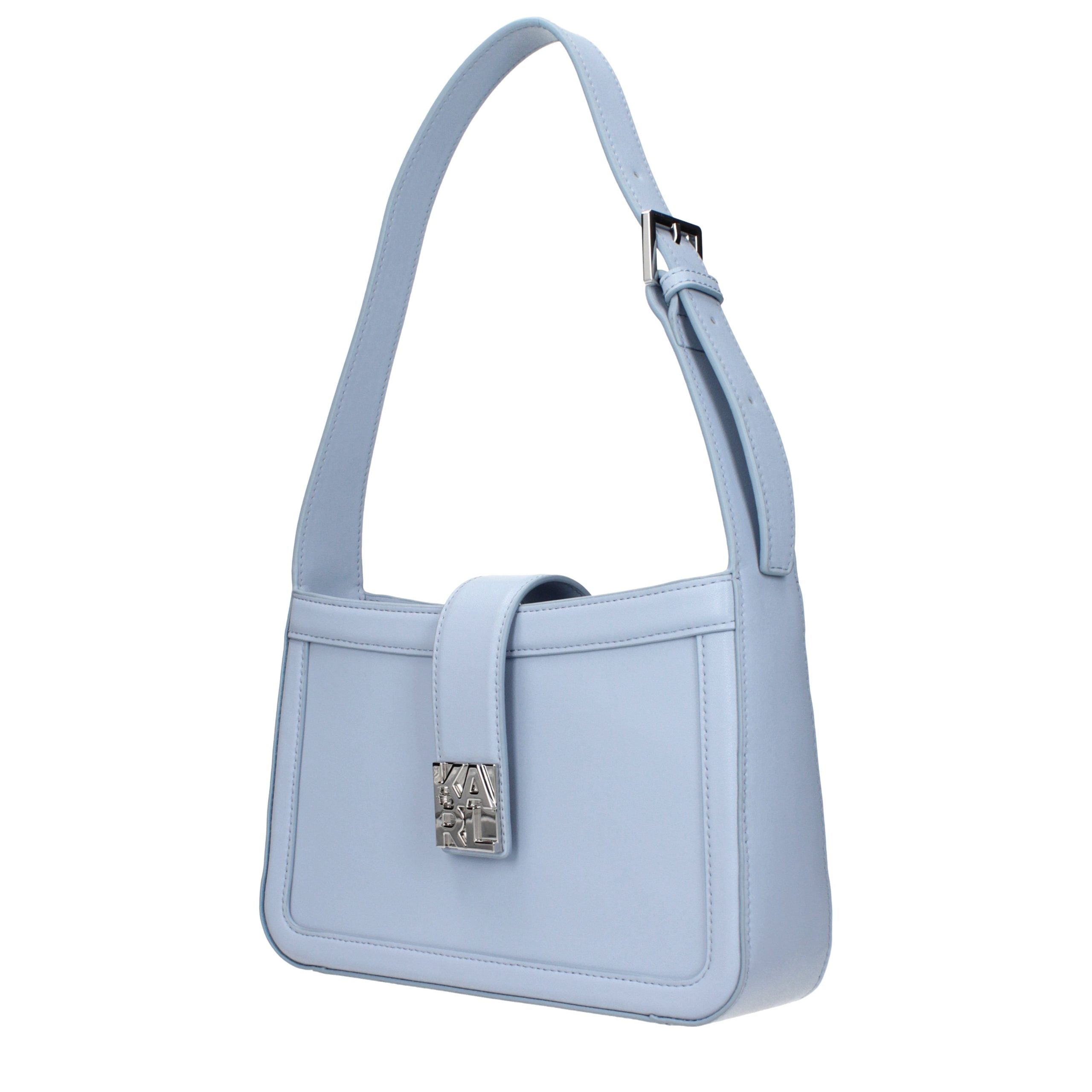 Karl Lagerfeld Light Blue Leather Shoulder Bag