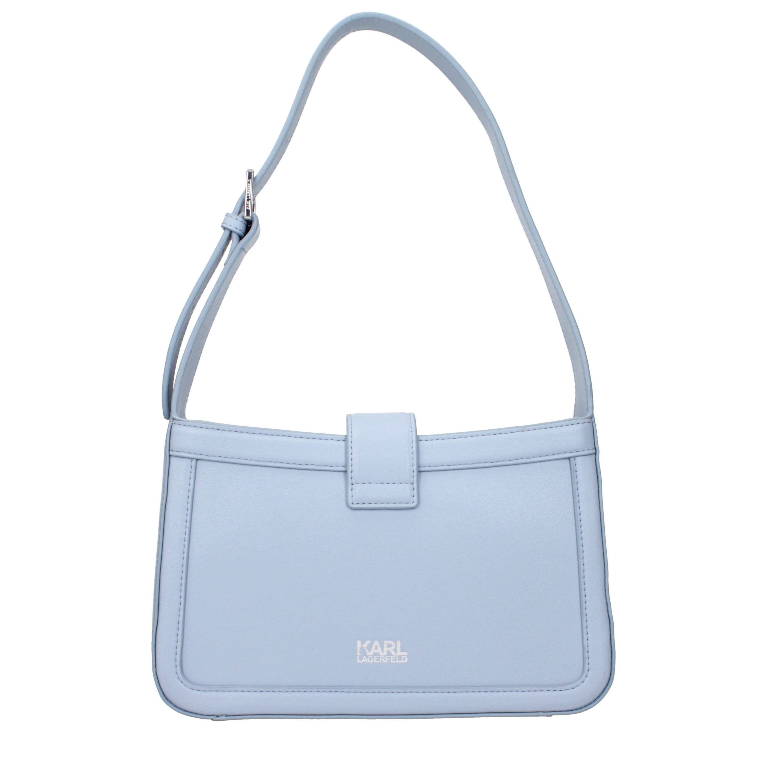 Karl Lagerfeld Light Blue Leather Shoulder Bag