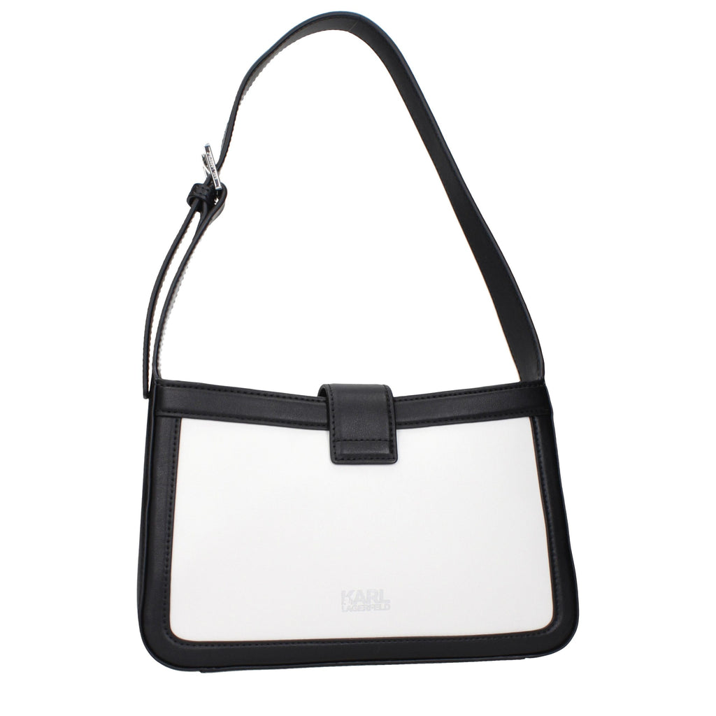 Karl Lagerfeld White Leather Shoulder Bag