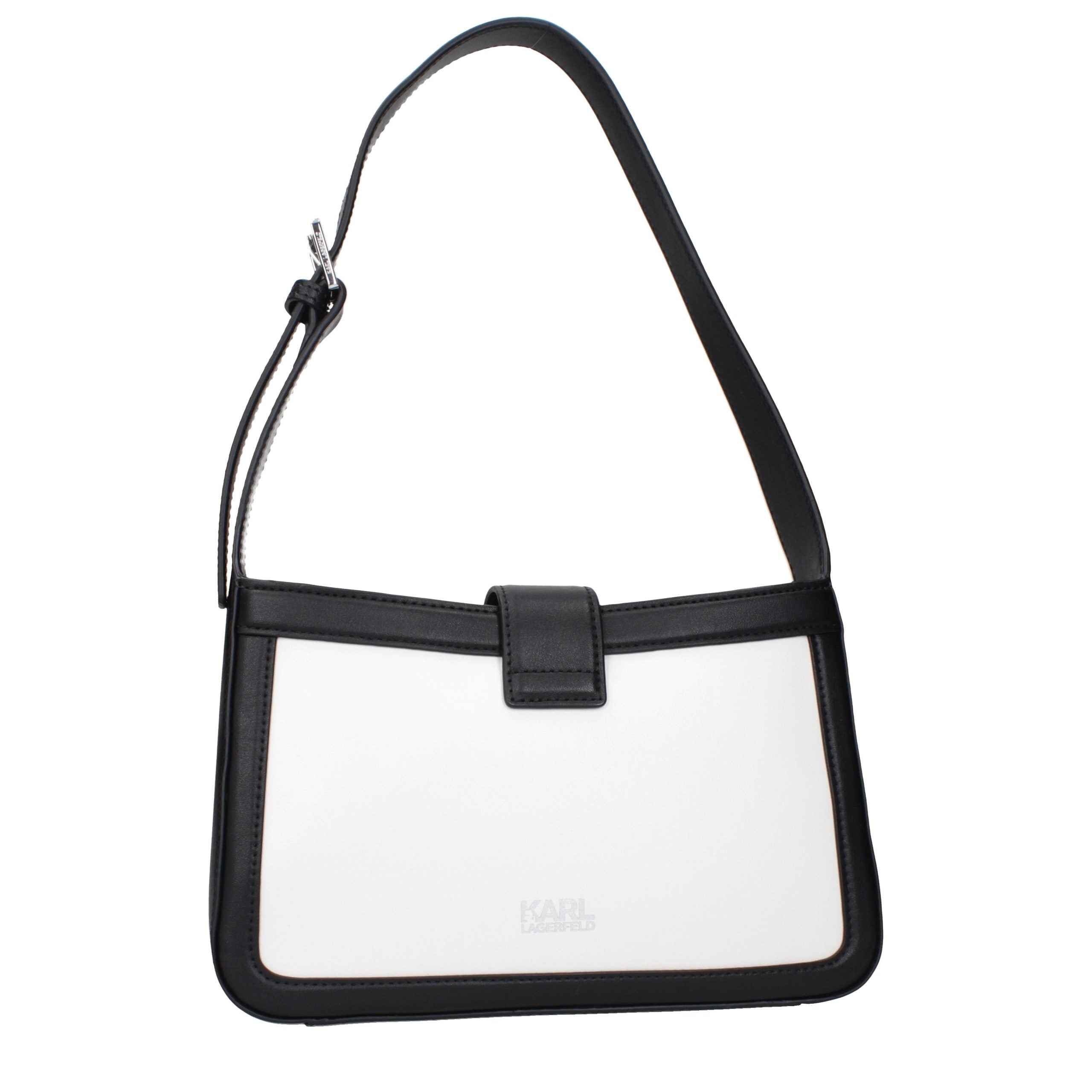 Karl Lagerfeld White Leather Shoulder Bag