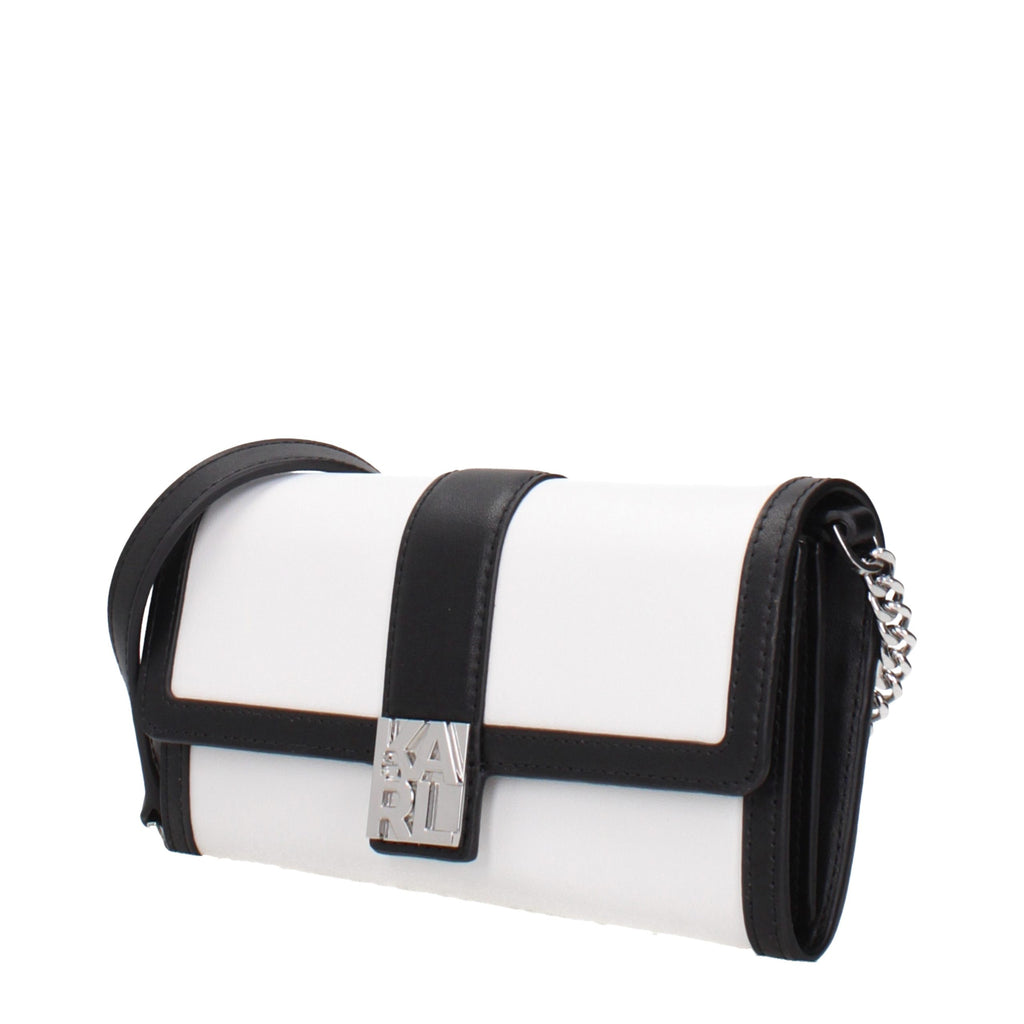 Karl Lagerfeld White Leather Clutch Bag