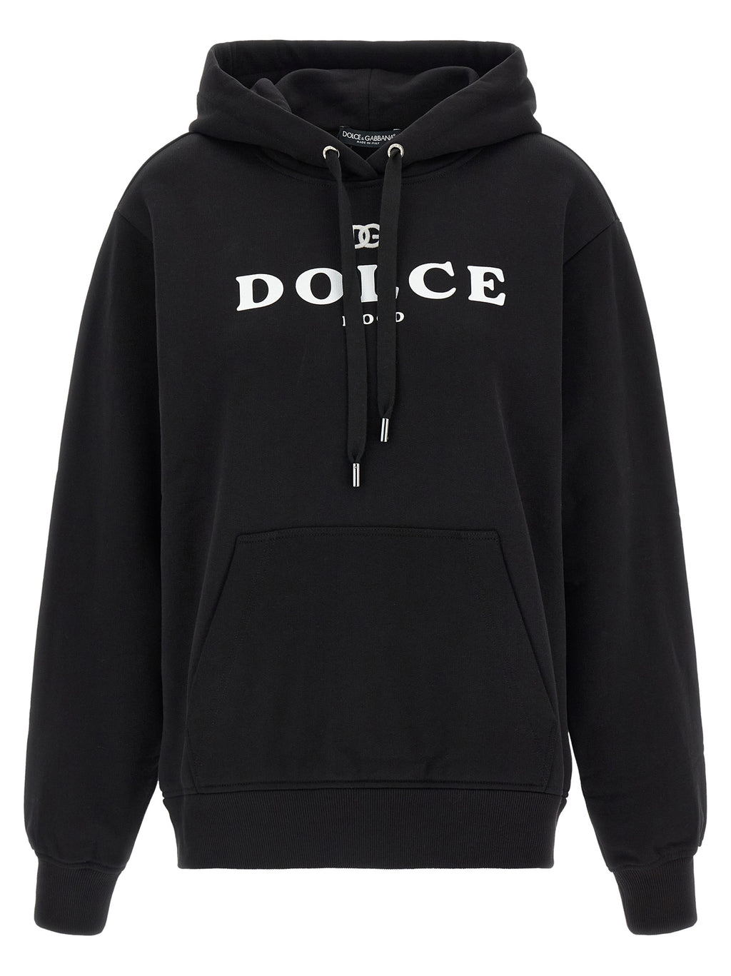 Dolce & Gabbana Black Cotton Hoodie