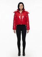 Dolce & Gabbana Red Elastane Full-Length Jacket