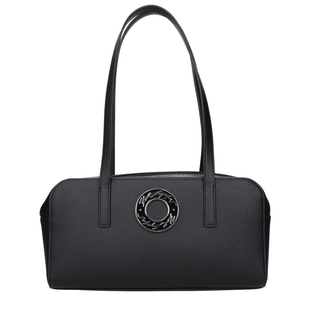 Karl Lagerfeld Black Leather Shoulder Bag