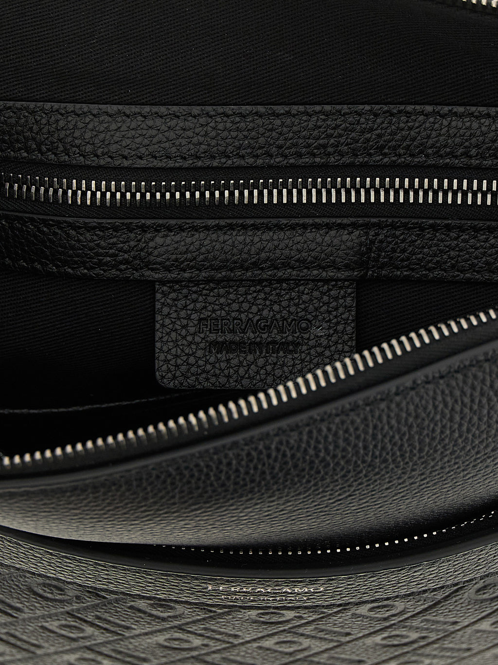 Ferragamo Black Calfskin Crossbody Bag