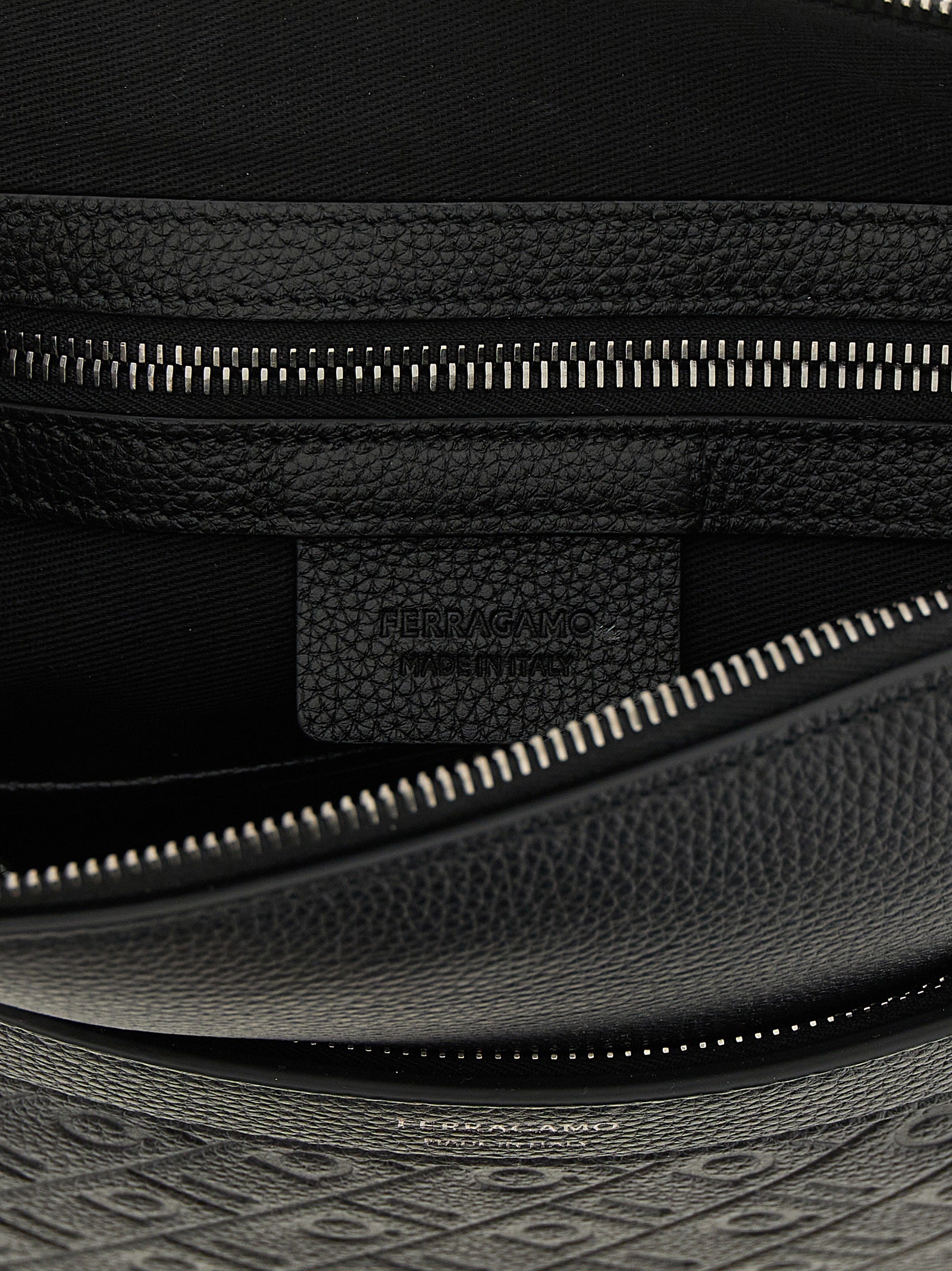 Ferragamo Black Calfskin Crossbody Bag