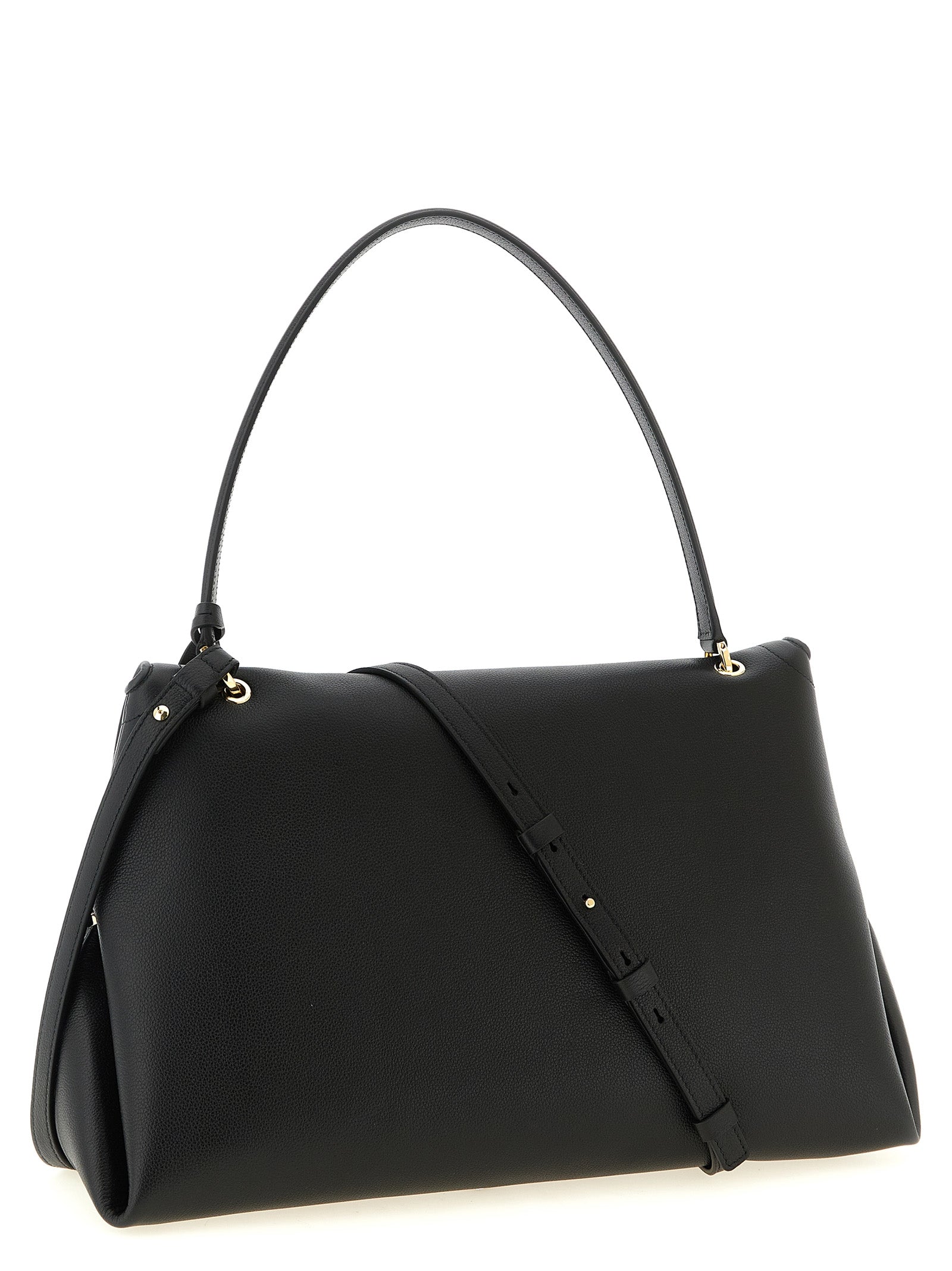 Ferragamo Black Calfskin Shoulder Bag