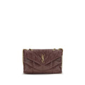 Saint Laurent Bordeaux Lamb Ovis Aries Shoulder Bag