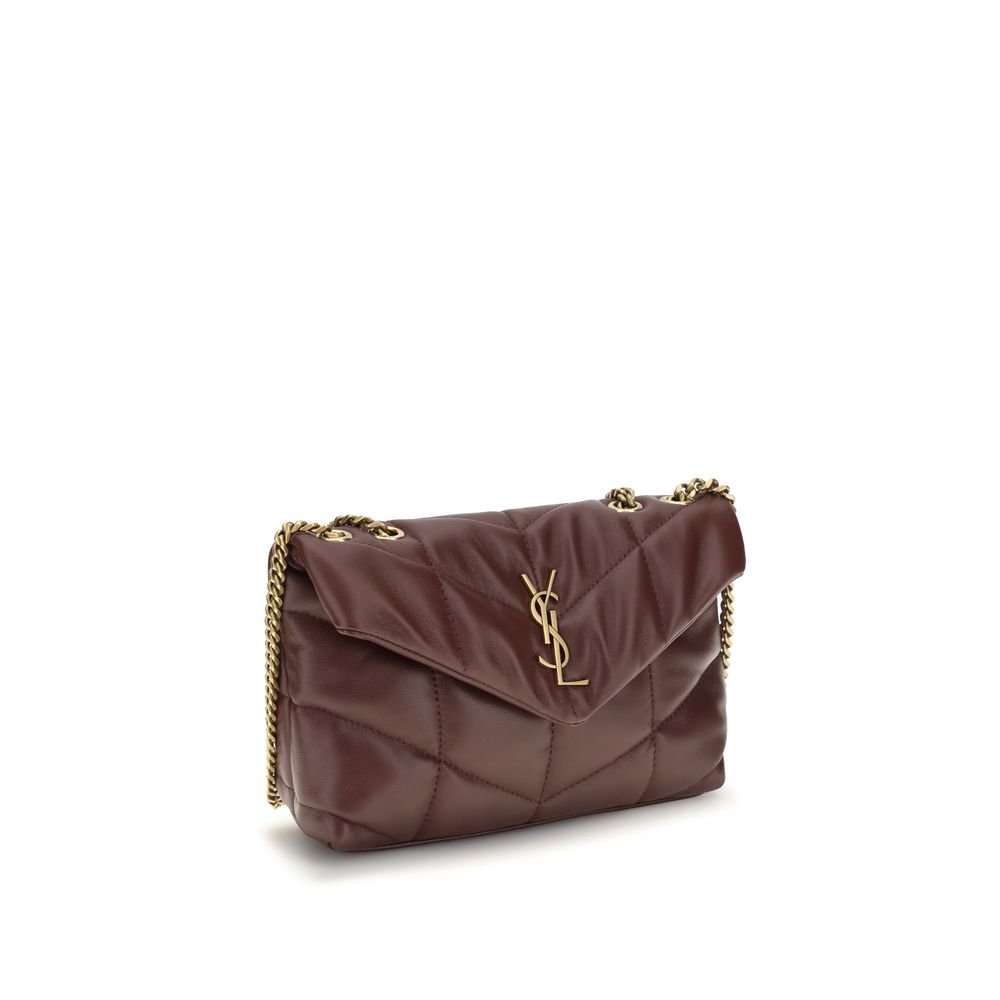 Saint Laurent Bordeaux Lamb Ovis Aries Shoulder Bag