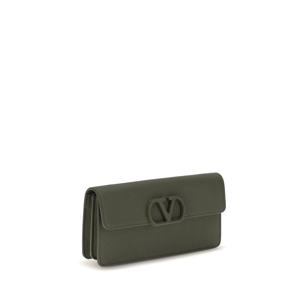 Valentino Garavani Bicolor Calf Leather Bos Taurus Wallet