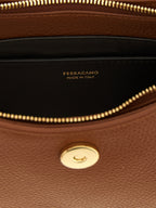 Ferragamo Brown Calfskin Shoulder Bag