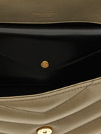 Saint Laurent Bicolor Lamb Leather Shoulder Bag