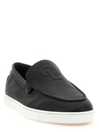 Christian Louboutin Black Calfskin Slip-On Loafers
