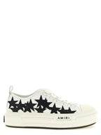 White Cotton Low Top Sneakers
