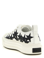 White Cotton Low Top Sneakers