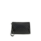 Gucci Black Cotton Clutch Bag