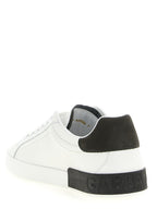 Dolce & Gabbana White Calfskin Low Top Sneakers