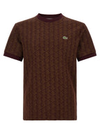 Lacoste Brown Polyester T-Shirt