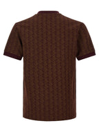 Lacoste Brown Polyester T-Shirt