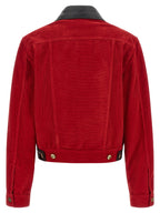 Versace Red Cotton Full-Length Jacket
