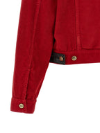 Versace Red Cotton Full-Length Jacket