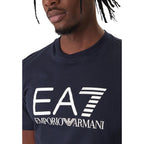 EA7 Emporio Armani Blue Cotton Sportswear
