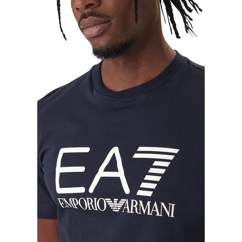 EA7 Emporio Armani Blue Cotton Sportswear