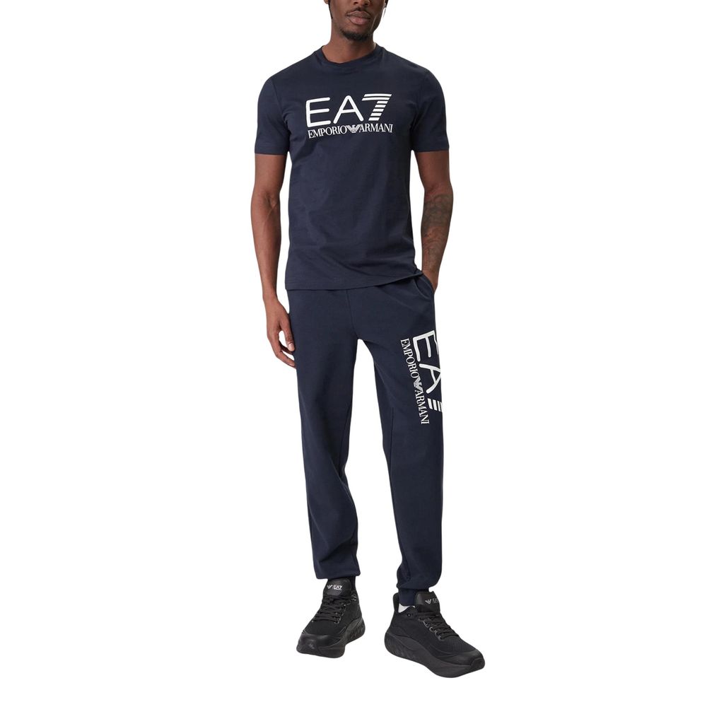 EA7 Emporio Armani Blue Cotton Sportswear