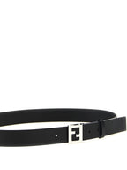 Fendi Black Calfskin Regular Belt