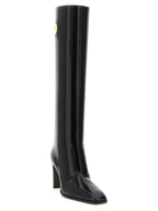 Saint Laurent Black Calfskin Over The Knee