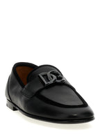 Dolce & Gabbana Black Calfskin Slip-On Loafers