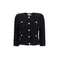 Balmain Black Viscose Full-Length Jacket