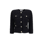 Balmain Black Viscose Full-Length Jacket
