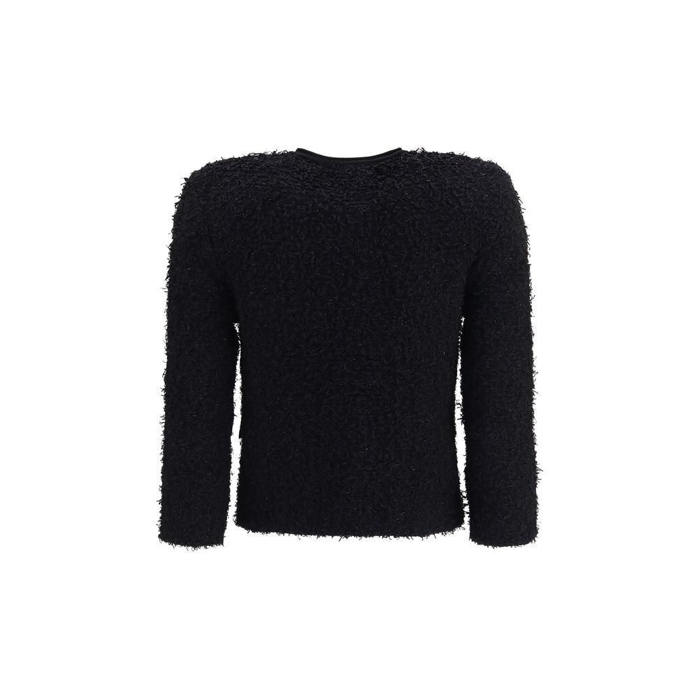 Balmain Black Viscose Full-Length Jacket