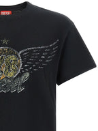 Diesel Black Cotton T-Shirt