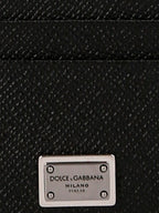Dolce & Gabbana Black Calfskin Cardholder