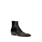 Saint Laurent Black Calf Leather Bos Taurus Ankle Boots