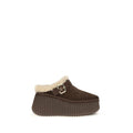 Chloé Brown Calf Leather Bos Taurus Mules