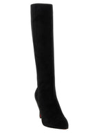 Christian Louboutin Black Calfskin Over The Knee