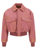 Diesel Multicolor Lamb Leather Leather Jacket