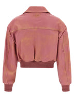 Diesel Multicolor Lamb Leather Leather Jacket