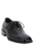 Giuseppe Zanotti Black Leather Oxfords And Derbies