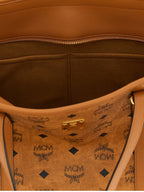 MCM Brown Polyethylene Tote Bag