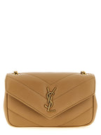 Saint Laurent Beige Lamb Leather Crossbody Bag